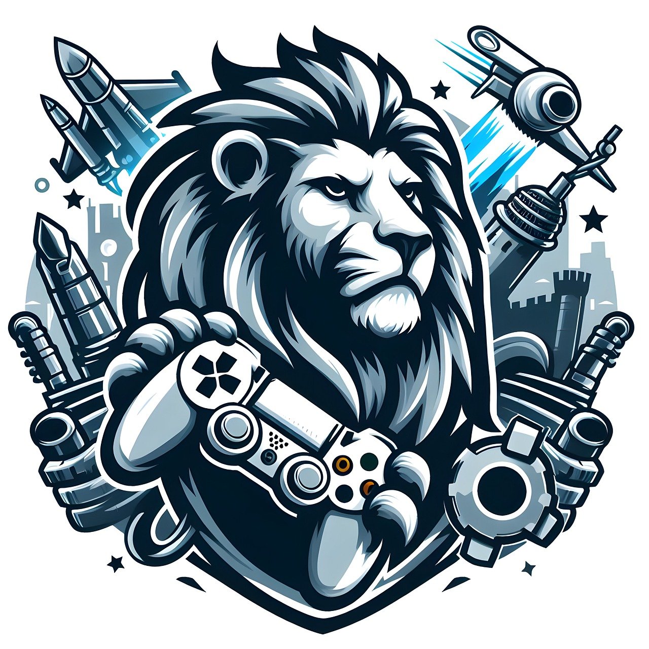 ai generated, logo, lion