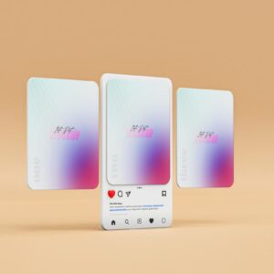 دانلود رایگان موکاپ نمایش پست اینستاگرام سه بعدی