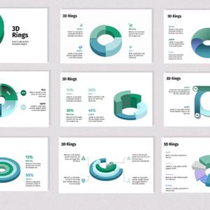 دانلود رایگان قالب آماده پاورپوینت 3D Rings